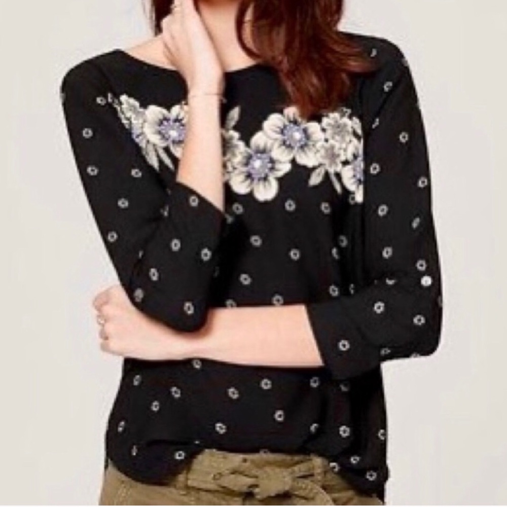 Loft Winter Floral Blouse